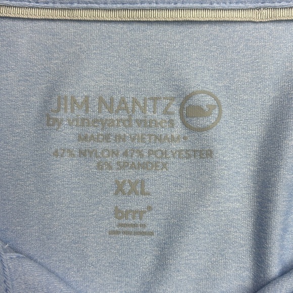 Vineyard Vines Jim Nantz Men's Light Blue Long Sleeve performance brrr top, xxl - Picture 4 of 4